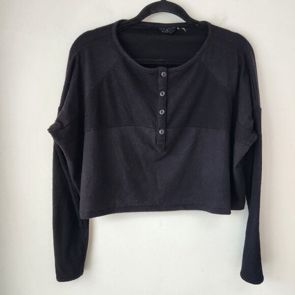 BUNDLE (2) Urban Outfitters Out From Under Cozy Thermal Shirts Black White XS - Picture 11 of 16